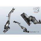 Collecteur d'échappement catalyseur BMW 3 Touring 330xi (E91N) (Zyl.1-3)
